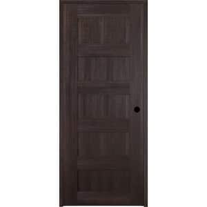 30 in. x 80 in. Vona Left-Handed Solid Core Veralinga Oak Textured Wood Single Prehung Interior Door