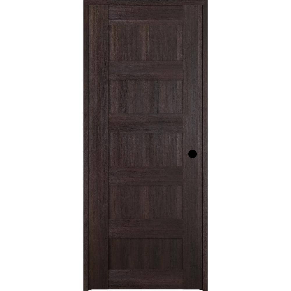 32 in. x 80 in. Vona Left-Handed Solid Core Veralinga Oak Textured Wood Sin