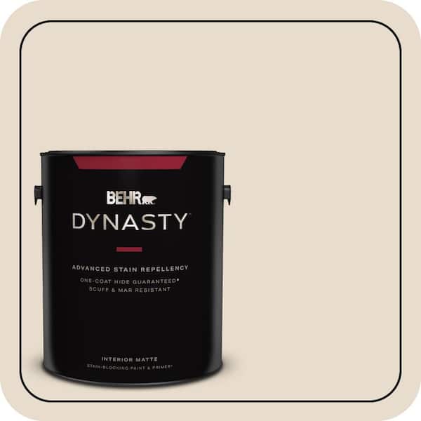 BEHR DYNASTY 1 gal. #OR-W11 White Mocha Matte Interior Stain-Blocking Paint & Primer