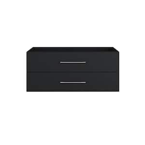 Napa 48 in. W x 20 in. D x 21 in. H Single Sink Bath Vanity Cabinet without Top in Matte Black, Wall Mounted