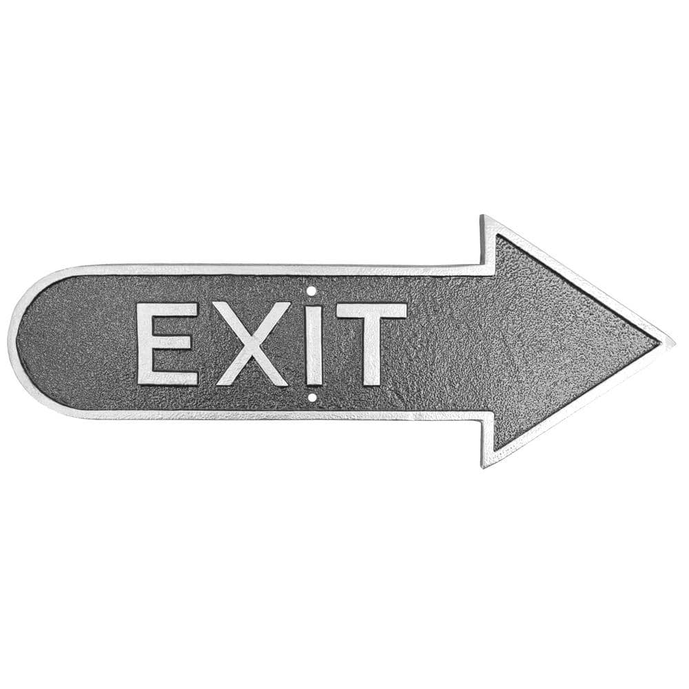 "6"" x 15.5"" Right Arrow Exit Statement Plaque Sign-Swedish Iron" price history on PriceWatchPro