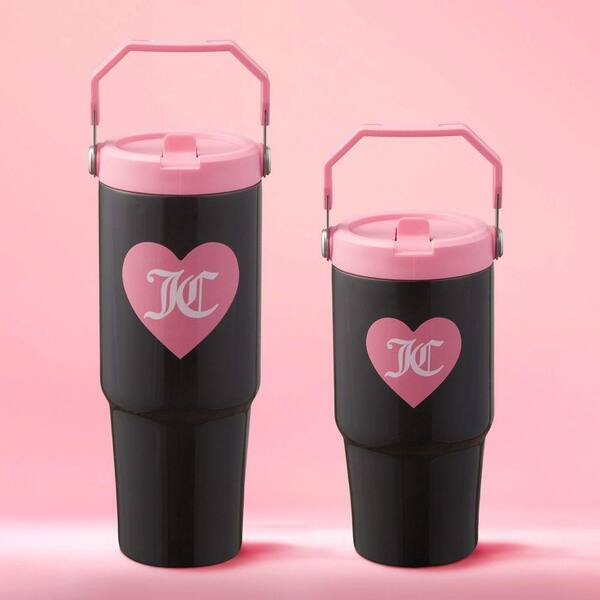 JUICY COUTURE Flip Flow Mommy & Me 20 oz / 30 oz Black Stainless