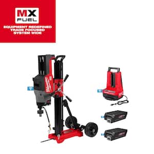 MX FUEL Lithium-Ion Core Drill Rig Kit with (2) FORGE HD12.0 Batteries and (1) MX FUEL Super Charger and Stand