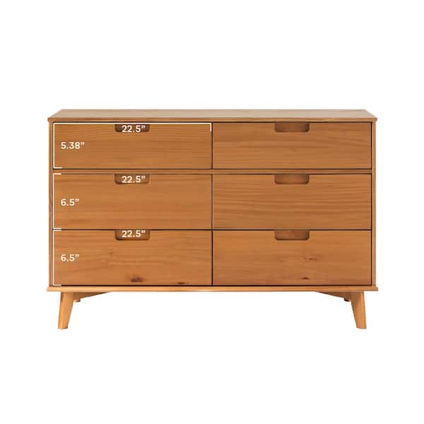 Reviews for Walker Edison Furniture Company Sloane Mid-Century Modern Caramel 6-Drawer 52 in. Solid Wood Dresser | Pg 2 - The Home Depot Reviews for Walker Edison Furniture Company Sloane Mid-Century Modern Caramel 6-Drawer 52 in. Solid Wood Dresser | Pg 2 - The Home Depot
