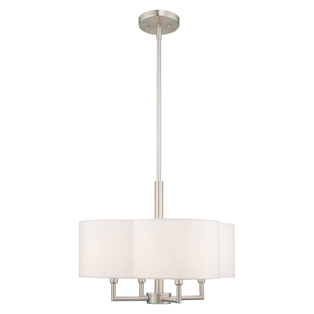 Chelsea Brushed Nickel 4-Light Mini Drum Chandelier
