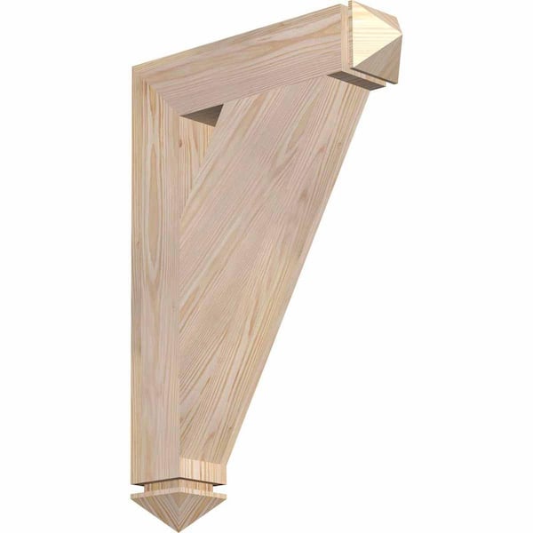 Ekena Millwork 5.5 in. x 30 in. x 22 in. Douglas Fir Traditional Arts and Crafts Smooth Bracket