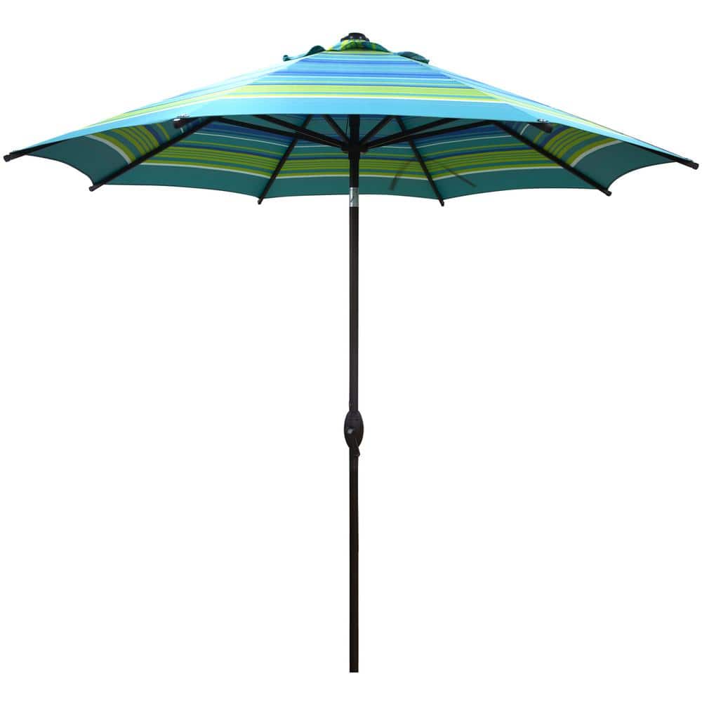 Abba Patio 9 ft. Market Patio Umbrella Steel Pole with Auto Tilt and