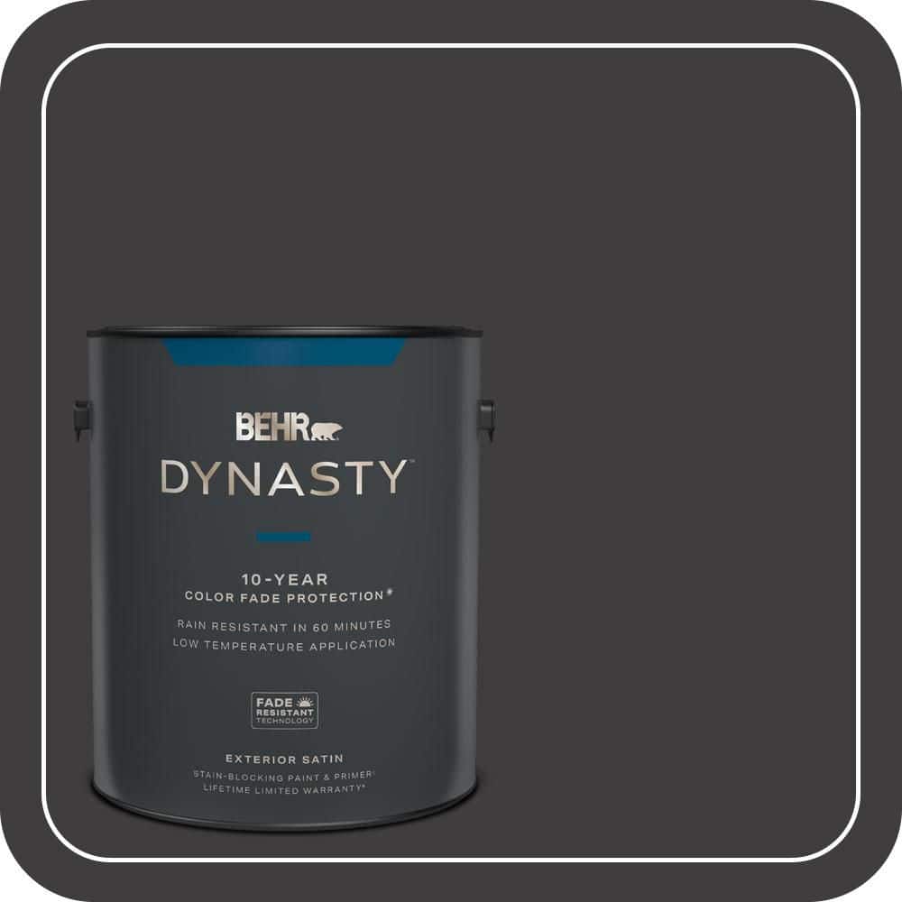 1 gal. #T13-3 Black Lacquer Satin Enamel Exterior Stain-Blocking Paint & Primer price history on PriceWatchPro