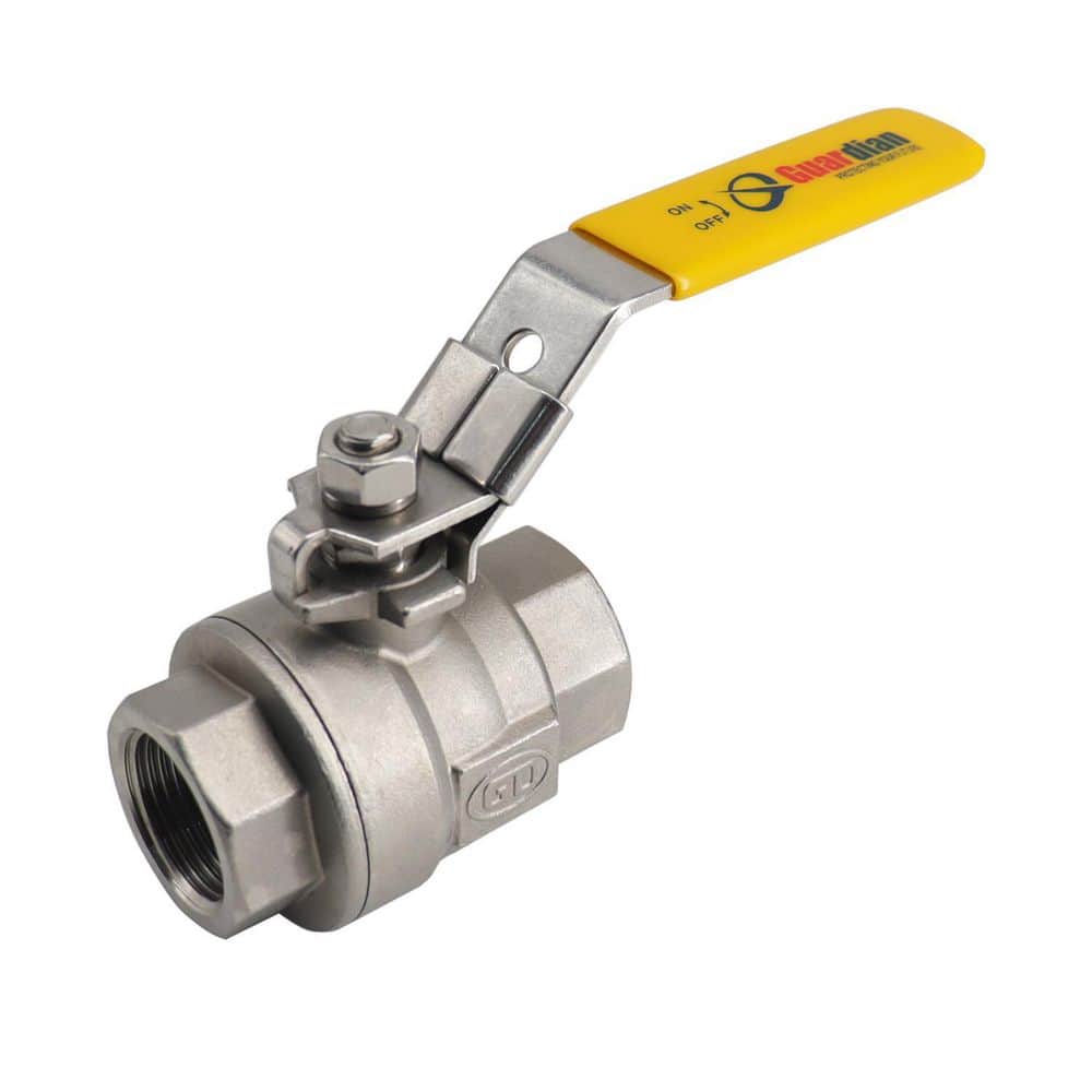 Guardian 1 in. 316 Stainless Steel 1000 PSI 2-Piece Full Port Ball Valve  06Q201N04010 - The Home Depot