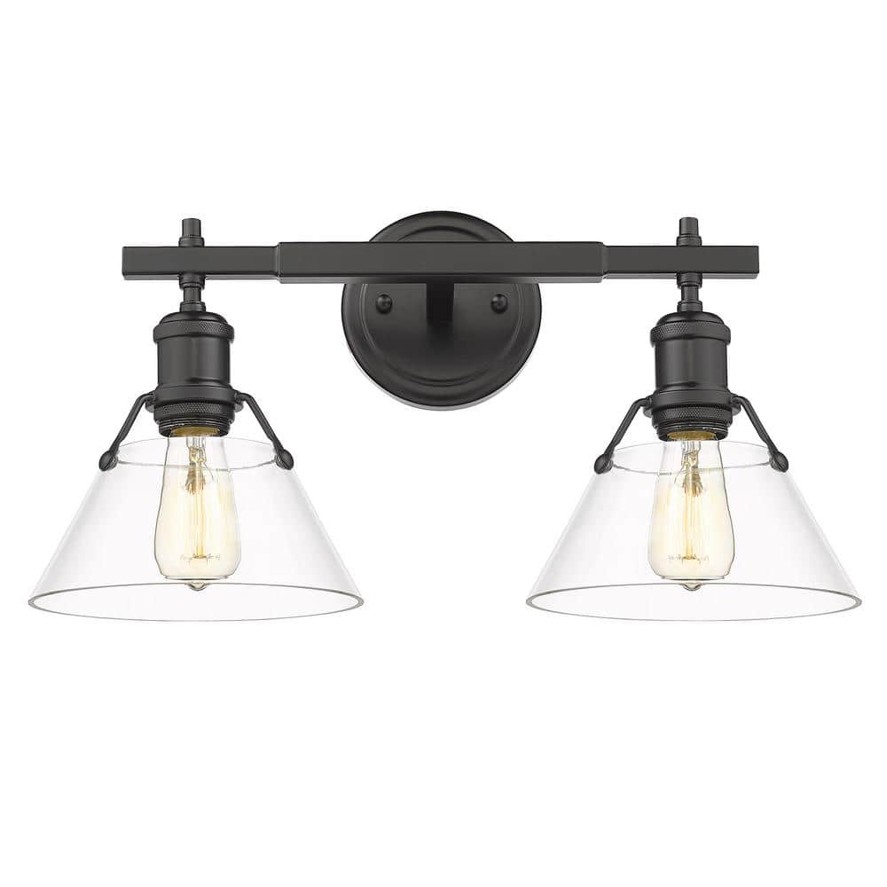 Orwell 2-Light Matte Black Bath Vanity price history on PriceWatchPro