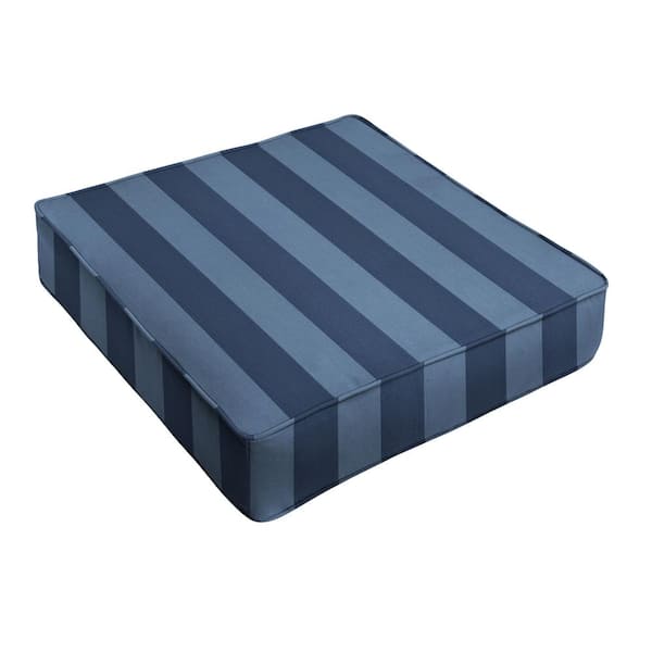 SORRA HOME 27 in. x 30 in. Deep Seating Indoor/Outdoor Corded Lounge Chair Cushion in Preview Capri