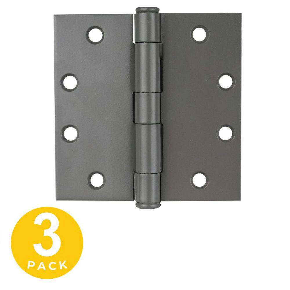 4.5 in. x 4.5 in. Prime Coat Commercial Full Mortise Square Corner Door Hinge with Fixed Pin - Pack of 3 price history on PriceWatchPro
