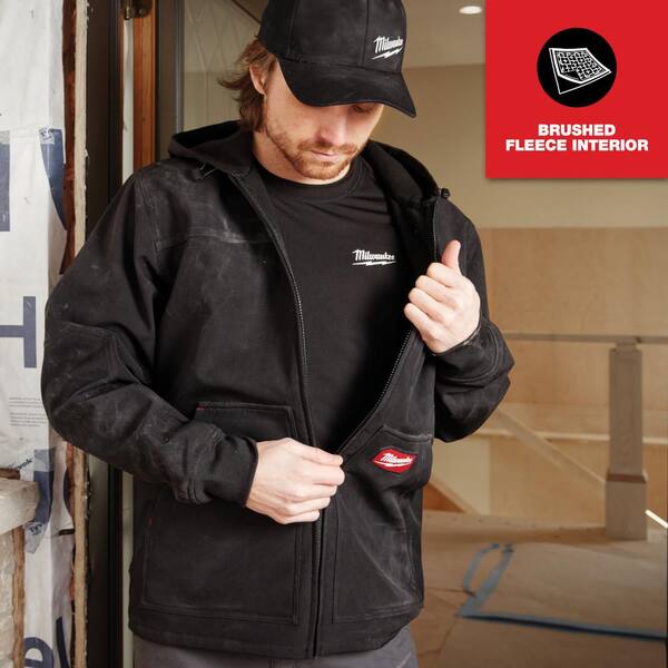 Milwaukee Men's 2X-Large Black FREEFLEX Softshell Hooded Jacket