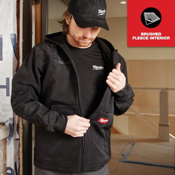 Milwaukee Men's Medium Black FREEFLEX Softshell Hooded