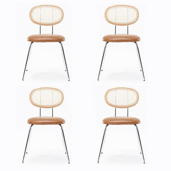 Stackable King Louis Chair-Dark Natural Rattan Set Of 4 By Atlas