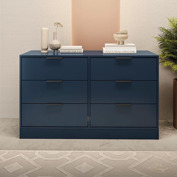 large blue dresser Ming Extra Large Dresser in Navy Blue main image 0