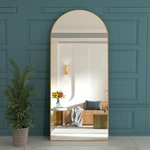 Classical 24 in. W x 71 in. H Oversized Mirror/Floor Mirror Hanging Wall or Standing for Bedroom Dressing Room in Gold