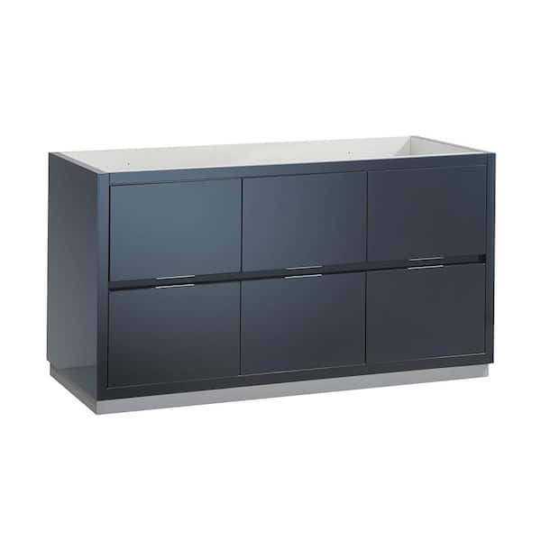 Fresca Valencia 60 in. W Bathroom Vanity Cabinet in Dark Slate Gray