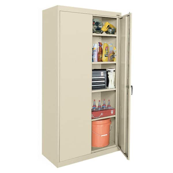 Classic Series Preassembled Steel Garage Freestanding Cabinet in Putty ( 36 in. W x 72 in. H x 24 in. D )