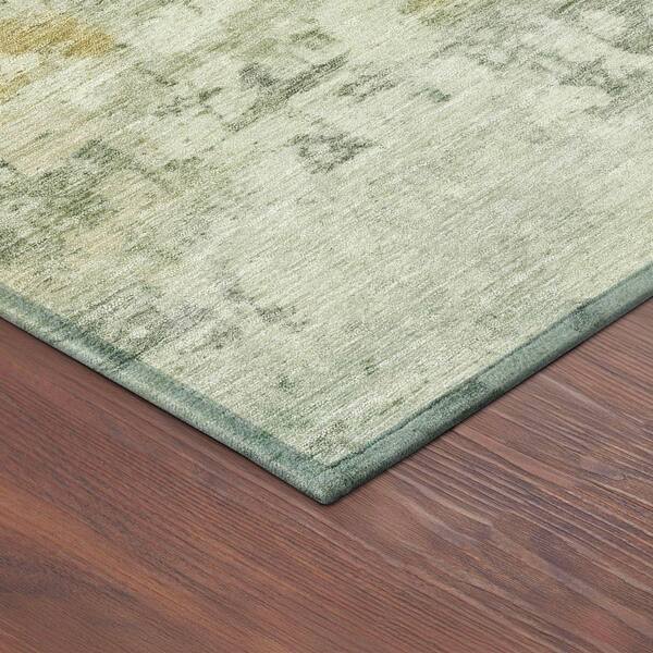 Chantille Machine Washable Indoor/Outdoor Abstract ACN2371 Aloe 2 ft. x 7 ft. Runner Rug