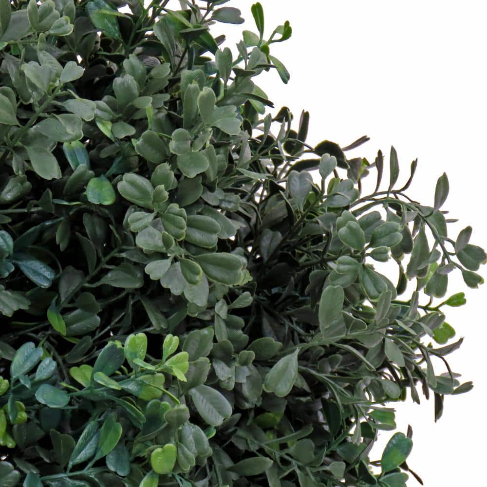 46" Green Plastic Boxwood Double Ball Topiary with Lights
