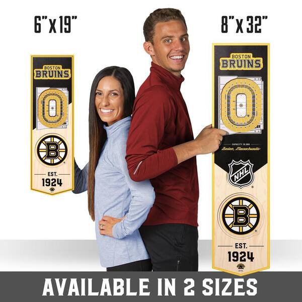 YouTheFan NHL Boston Bruins 6 in. x 19 in. 3D Stadium Banner-TD