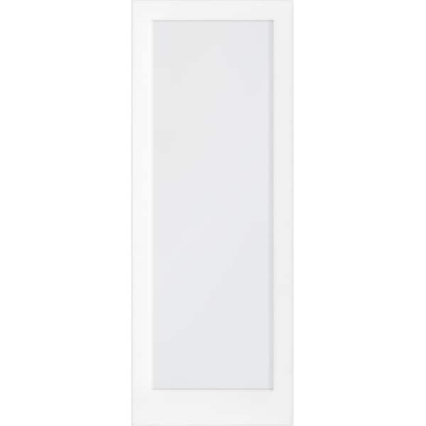 Krosswood Doors 30 In X 80 In 1 Lite Satin Etch Hybrid Solid Core Mdf Primed Interior Door