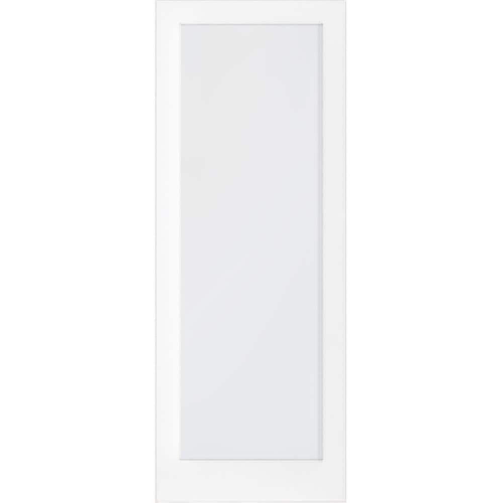 32 in. x 80 in. 1-Lite Satin Etch Solid Core MDF Primed Interior Door Slab price history on PriceWatchPro
