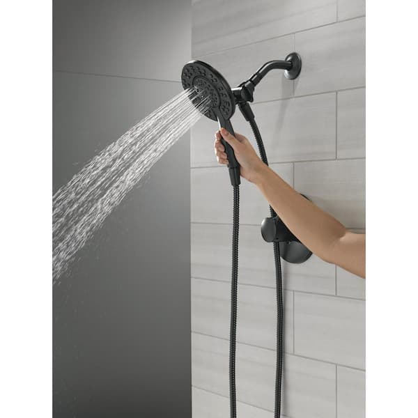 Delta Albion 1-Handle Wall Mount Shower Trim in Matte Black (Valve