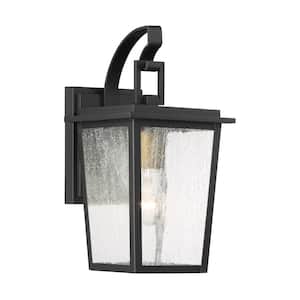 Cantebury Small 1-Light Sand Black with Gold Outdoor Light Sconce