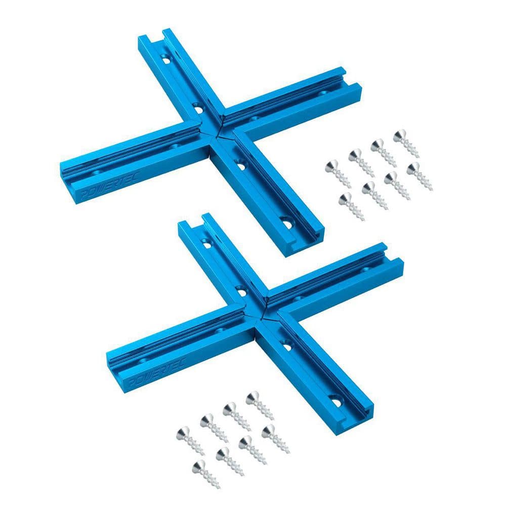 POWERTEC T-Track Intersection Kit with Mounting Screws (2-Sets