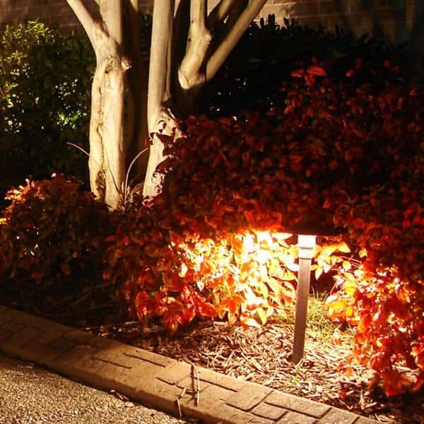 Professional Series Low-Voltage Brushed Satin Copper Outdoor LED Landscape Path Light and Spot Light Kit (8-Pack)