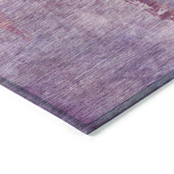 Chantille Machine Washable Indoor/Outdoor Abstract ACN2222 Plum 5 ft. x 7 ft. 6 in. Area Rug