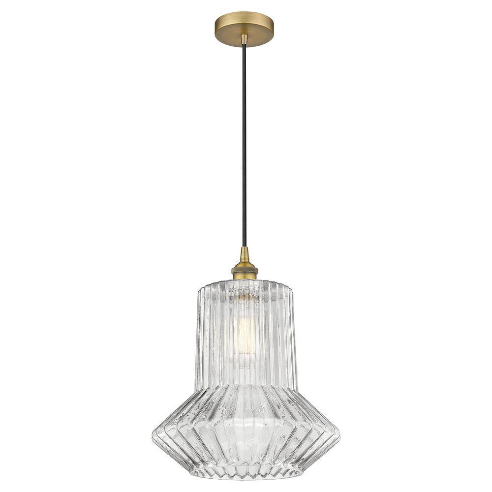 Springwater 60-Watt 1-Light Brushed Brass Standard Mini Pendant Light with Clear Glass Shade, No Bulbs Included price history on PriceWatchPro