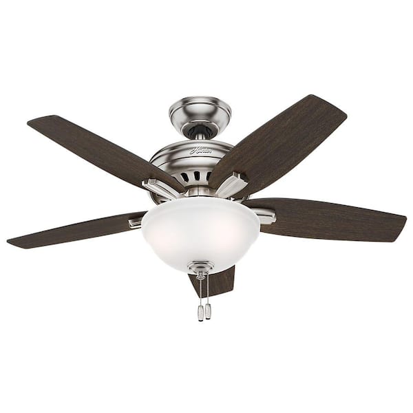 Hunter Newsome 42 in. Indoor Brushed Nickel Ceiling Fan with Light Kit