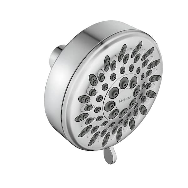 MOEN Ignite 5-Spray Patterns with 2.5 GPM 3.75 in. Single Wall Mount Fixed Shower Head in Chrome