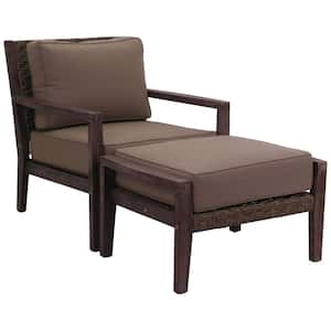 Bridgeport II 2-Pieces wood Club and Ottoman Includes: 1-Club Chair and 1 Ottoman