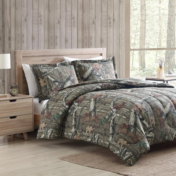 Mossy Oak 3 Piece Camouflage King, Camo King Bed Set