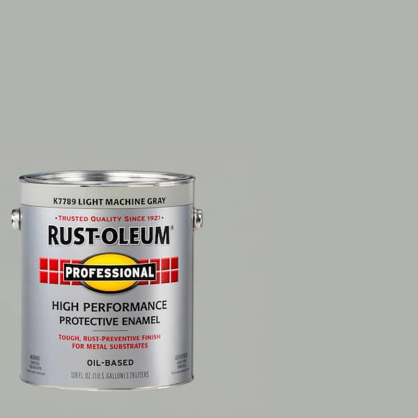 Rust-Oleum Professional 1 gal. High Performance Protective Enamel Gloss Light Machine Gray Oil-Based Interior/Exterior Paint (2-Pack)