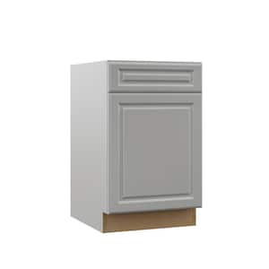 Designer Series Elgin Assembled 21x34.5x23.75 in. Base Kitchen Cabinet in Heron Gray