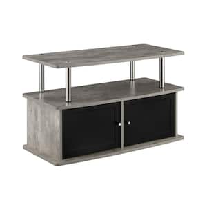 Designs2Go 35.5 in. Faux Birch TV Stand with 2 Storage Cabinets and Shelf Fits TVs up to 40 in.