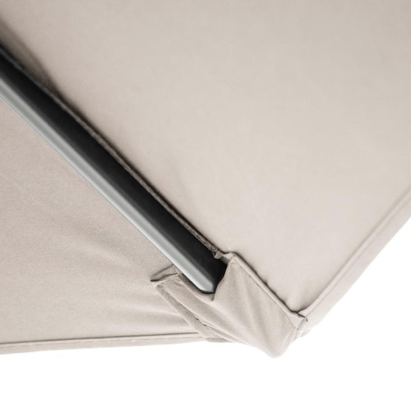 Don 9 ft. Steel Market Patio Umbrella In Beige With Carrying Bag