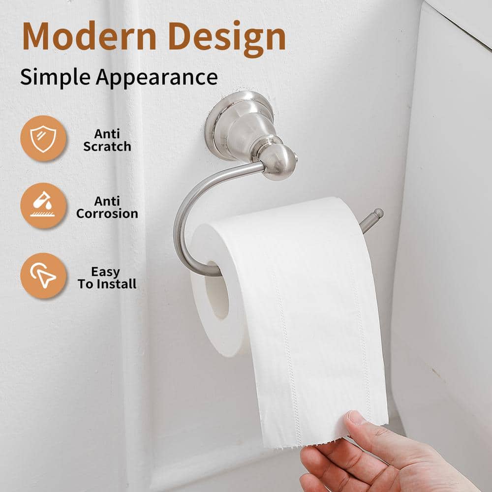 Nickel Wall Mounted Toilet Paper Holder with Zinc Alloy