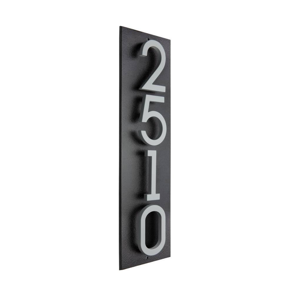 Floating Stand-Off 4-Number Vertical Sign Black with Silver Modern Font Numbers price history on PriceWatchPro