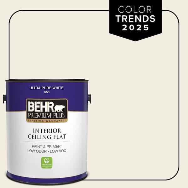 BEHR PREMIUM PLUS 1 gal. Designer Collection #DC-003 Blank Canvas Ceiling Flat Interior Paint