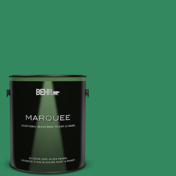 BEHR MARQUEE 1 gal. #P420-6 Exquisite Emerald Semi-Gloss Enamel Exterior Paint & Primer