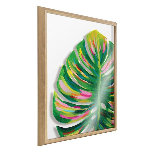 Kate and Laurel Blake Monstera by Jessi Raulet of Ettavee Framed Art Print 24 in. x 32 in.