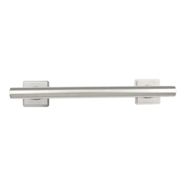 SEACHROME 36 in. Coronado Designer Straight Bathroom Shower Grab Bar with Decorative Square Flanges in Satin