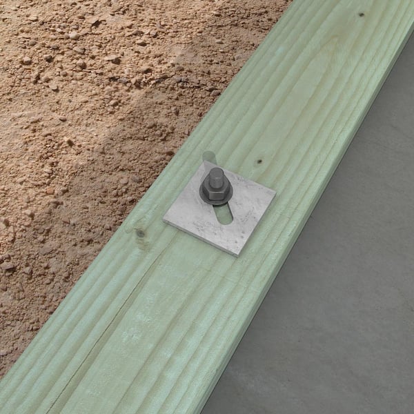 BPS 3 in. x 3 in. HDG Slotted Bearing Plate with 1/2 in. Bolt Dia.