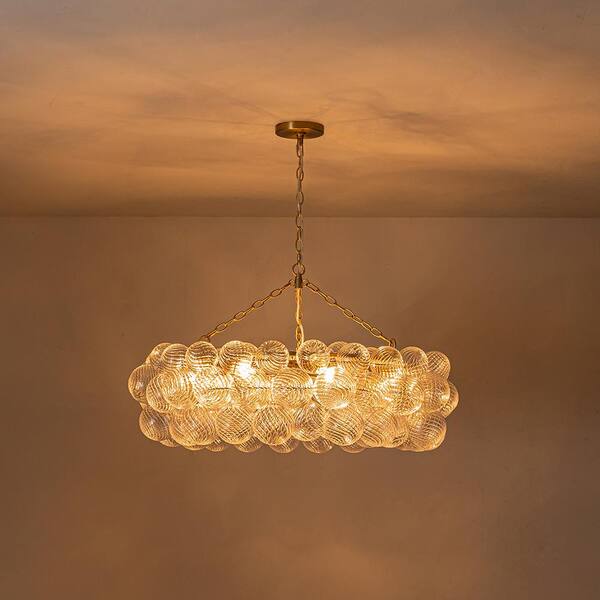 アンクライコンビ ノエル＆アイリス OS03/R03-082 PR+ HUOKU Neuvy 8-Light 32.7 in.W Brass Chandelier w/Swirled